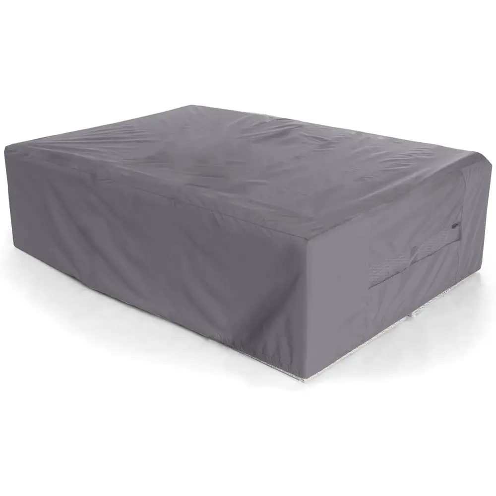 

Covermates Elite Outdoor Sectional Set Cover – Water-Resistant 300D Polyester Patio Soa Protector, Dcord Hem, Mesh Vent, Adjusta