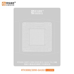 BGA Reballing Stencil For RTX 3080 3090 A5000 A6000 GA102-890-A1 GA102-350-A1 GA102-895-A1 GA102 Direct Heat RTX3080 RTX3090