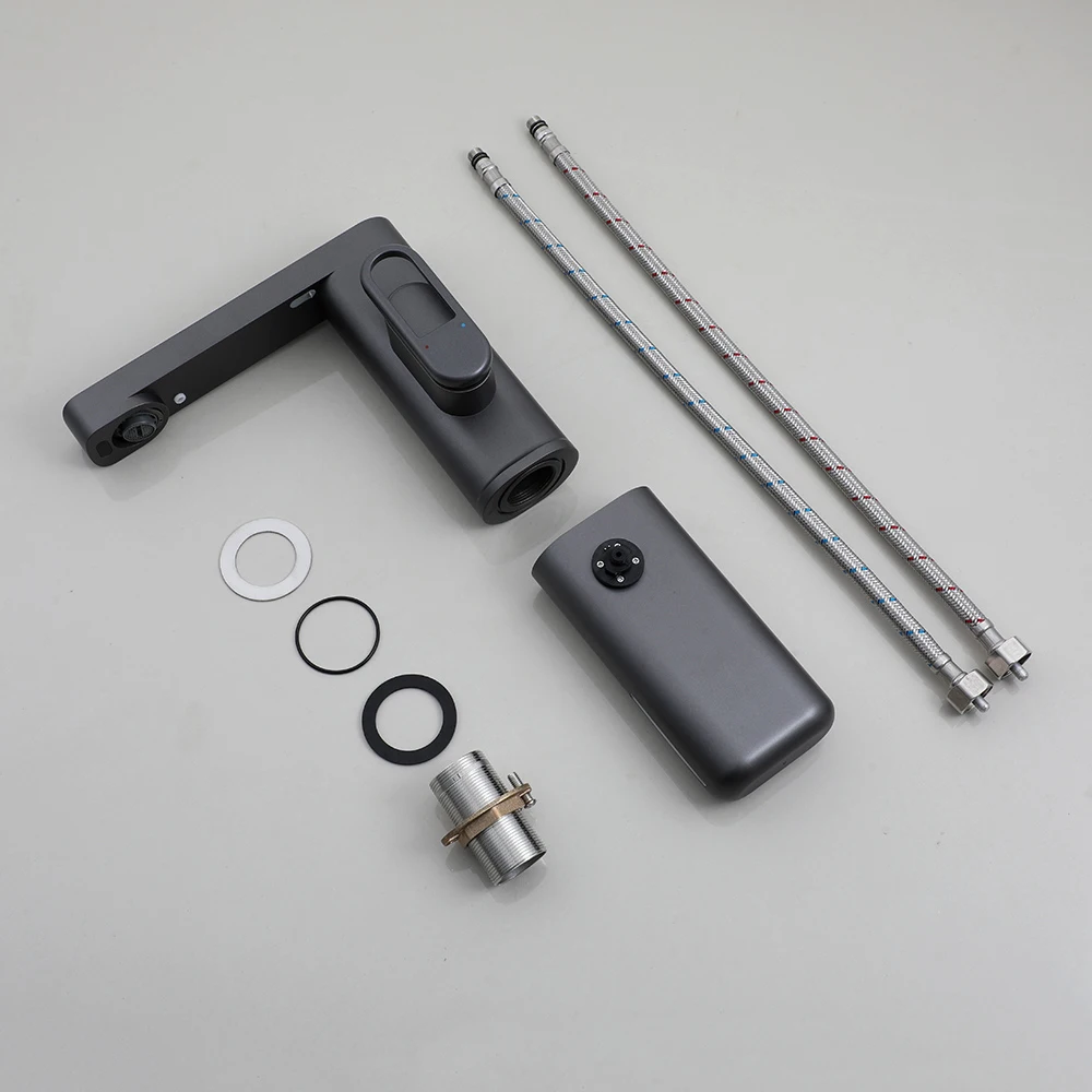 Imagem -06 - Torayvino-torneira Sensor de Banheiro Automático Misturador de Pia de Guindaste em Torneira da Pia Saboneteira Guindaste Montado no Convés