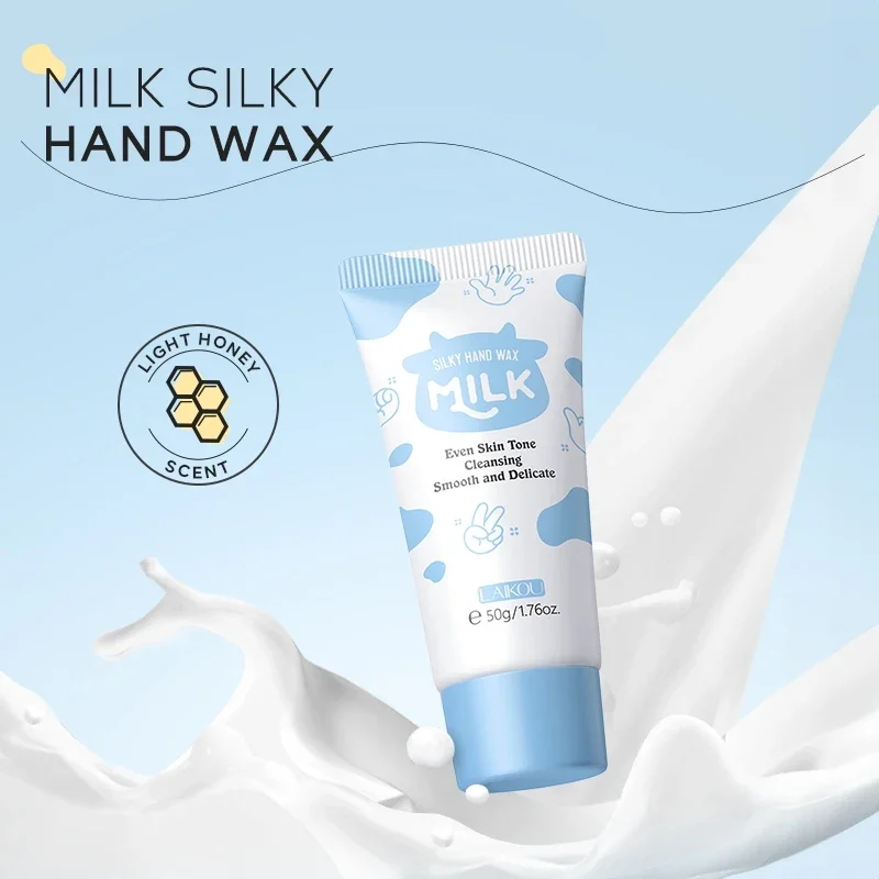 LAIKOU Milk Silky Hand Wax Soften Dead Skin Even Skin Tone Cleansing Smooth Delicate Hands Mask 50g