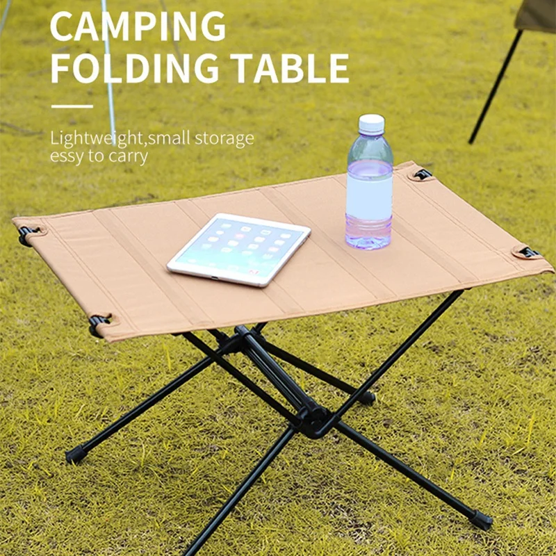 Mesa plegable de aleación de aluminio para exteriores, almacenamiento ultraligero portátil, escritorio de Picnic turístico para viajar y acampar