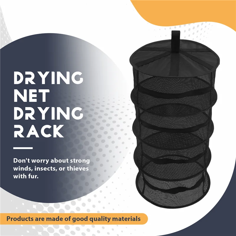 ABHU Herb Drying Net With Zippers Herb Dryer Mesh Tray Drying Rack Flowers Buds