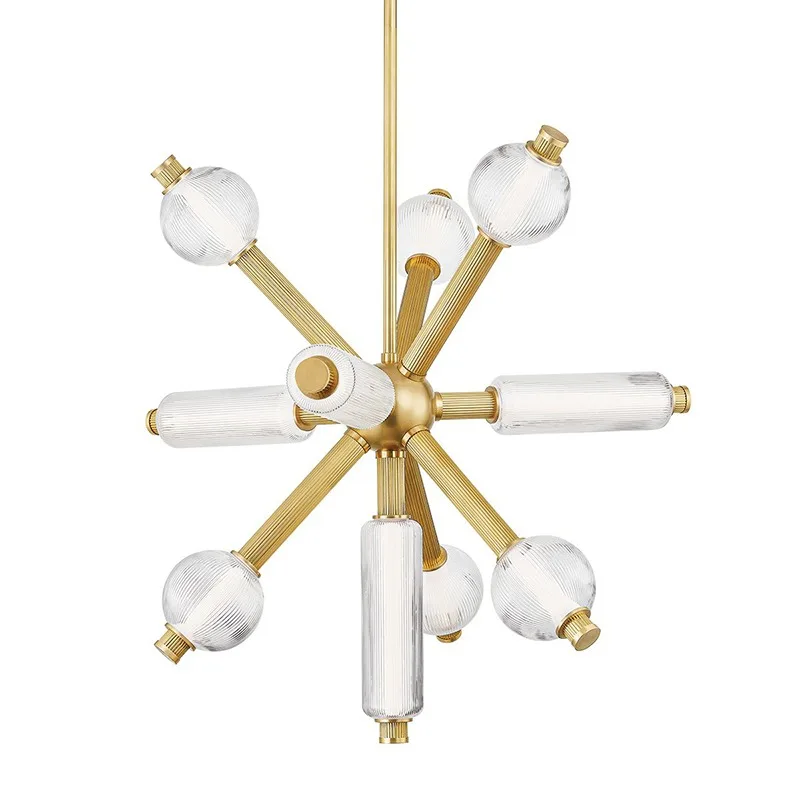 Popular Design Glass Lights Luxury Fashion Interior Hanging Modern Interior Lighting Emitting Diode Home Decoration Lights