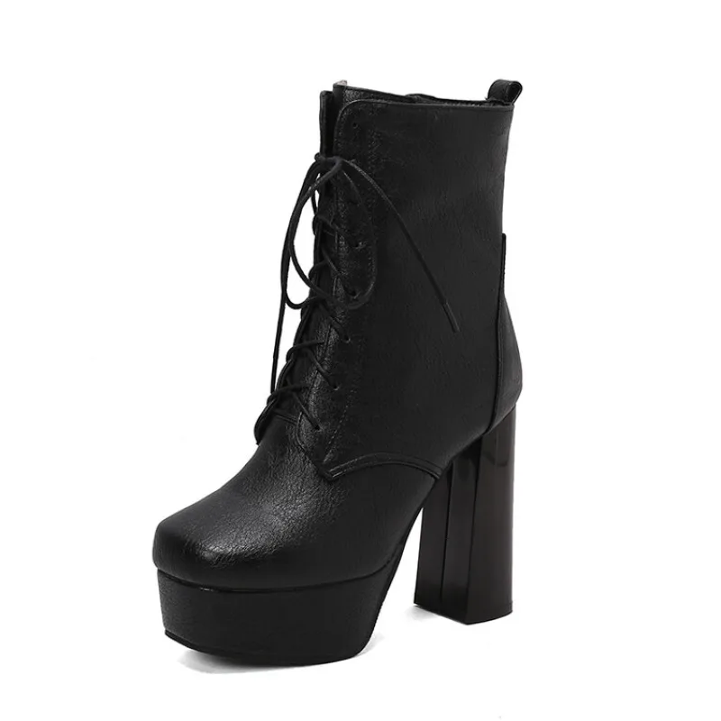 

Big size High quality autumn and winter women's shoes Super high heel womens fashion boots winter boots for women Banquets Retro