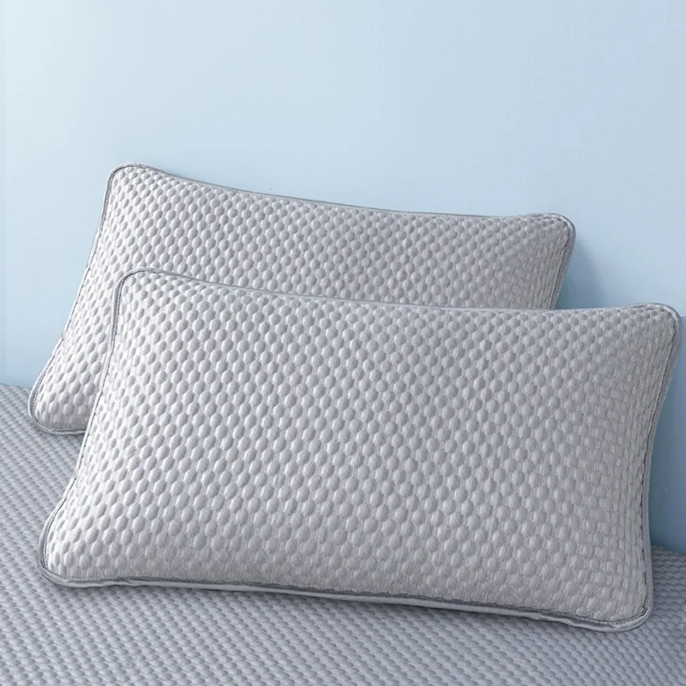 

2 Pcs Breathable Cool Ice Bean Pillowcase Skin-friendly Bump Design Summer Pillowcover Washable Solid Color Pillow Protecter