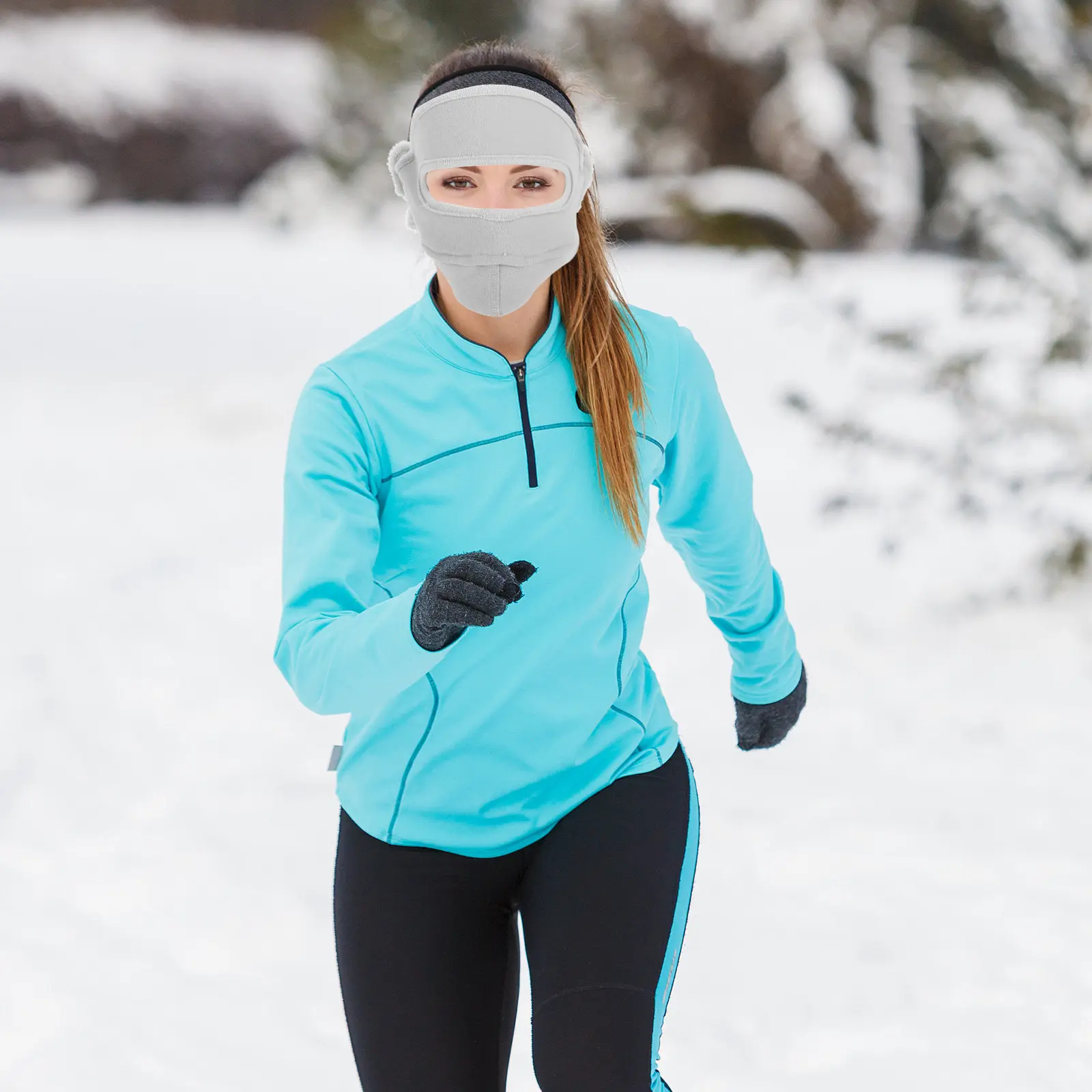 

Cycling Balaclava Mask Winter Face Cover with Ear Muffs Windproof Frost Resistant for Skiing Snowboarding Motorbike Riding