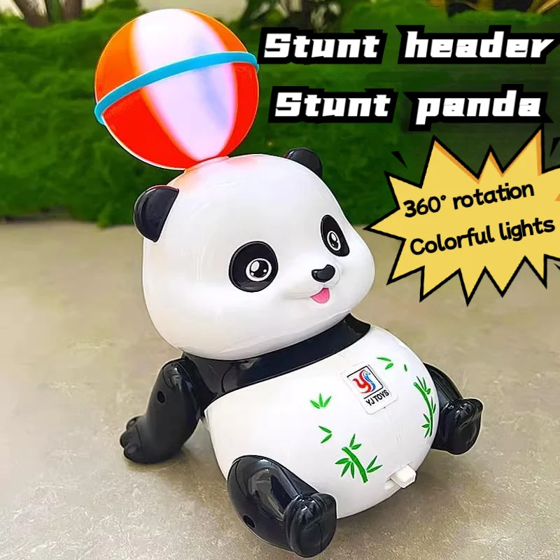Giocattolo elastico panda con palla musicale leggera elettrica - Giocattoli per bambini per ragazzi e ragazze, regali di compleanno di Natale per bambini, giocattolo di Halloween
