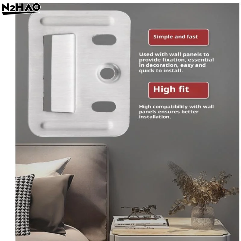 100/200/50PCS Wall Panel Clips Metal Clip Fluted Wall Panel For Wpc Wall And Ceiling Fluted Cladding Clip