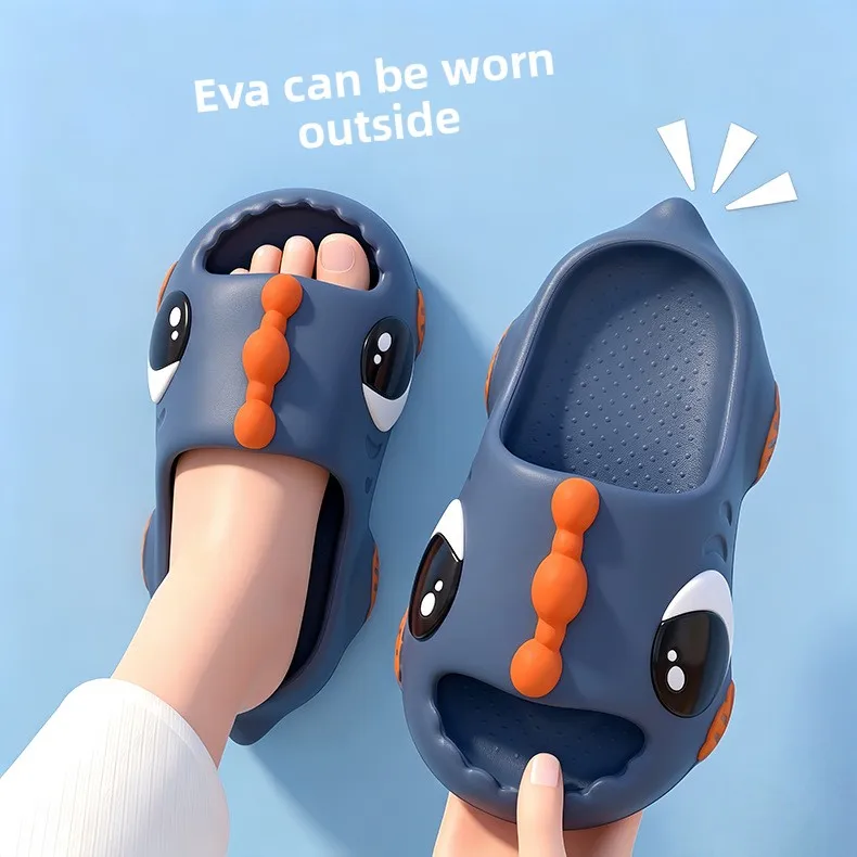 2026 Neue Sommer-Dinosaurier-Sandalen für Kinder, Jungen und Mädchen, Neuer Stil, Rutschfeste Indoor-Badeschuhe für Kinder zu Hause – Detail 15