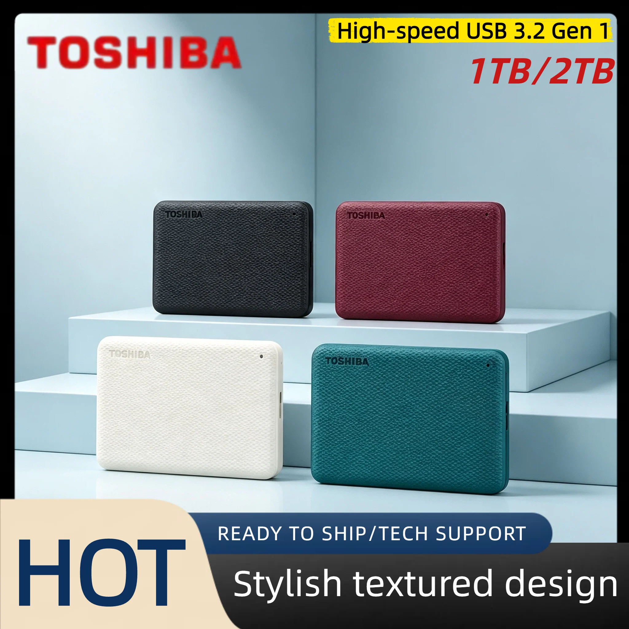 Toshiba Canvio Advanced V10 External HDD 4TB 2TB 1TB USB 3.0 2.5 Inch Portable Drive for Notebook Desktop Chromebook PS5 Gaming