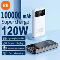 Xiaomi 100000mAh Power Bank 120W Super Fast Charging Portable High Capacity Charger Battery Powerbank For Iphone Huawei Samsung