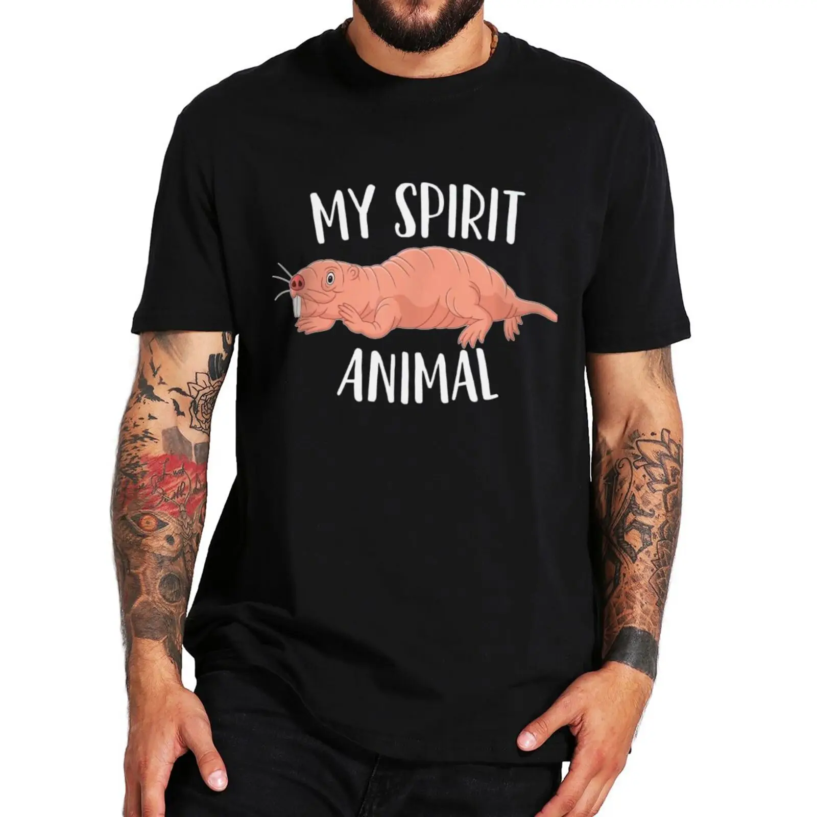 My Spirit Animal Mole-Rat T-Shirt Cute Animals Heterocephalus Gift Tee Tops Summer Casual Unisex Cotton Soft T Shirts