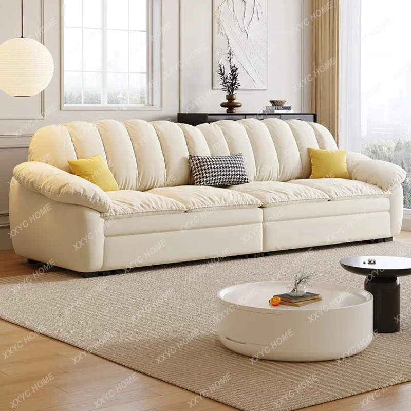 

Q cloud sofa bed small apartment living room folding dual-purpose multi-function straight row can be used as a bed