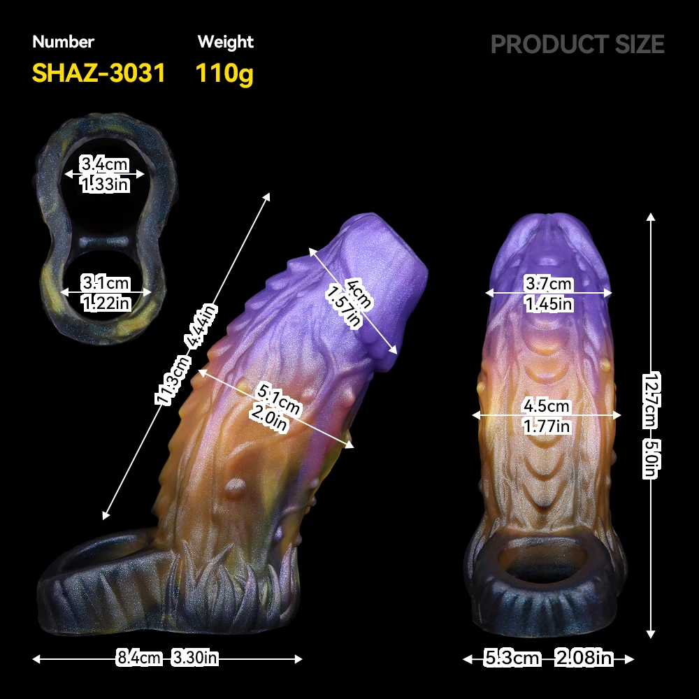 SHAZ Fantasy Dragon Penis Sleeve Monster Dildo Sheath Dick Extender Cock Enlargement Male Masturbator Sex Toy for adults Men Gay 2