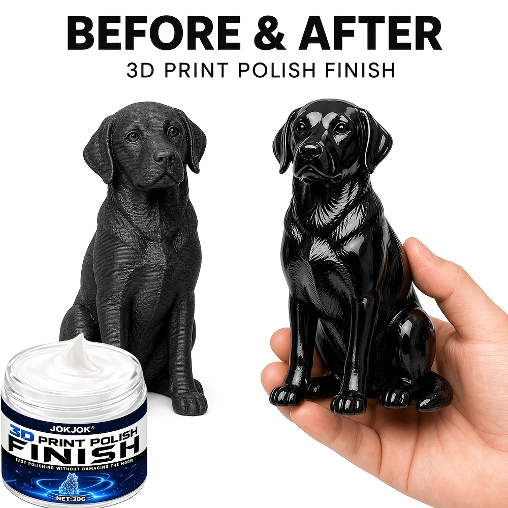 3D Printed Model Polishing Paste Glossy Protective Coating Easy-to-apply Striations Finish 3D Printed Accessories