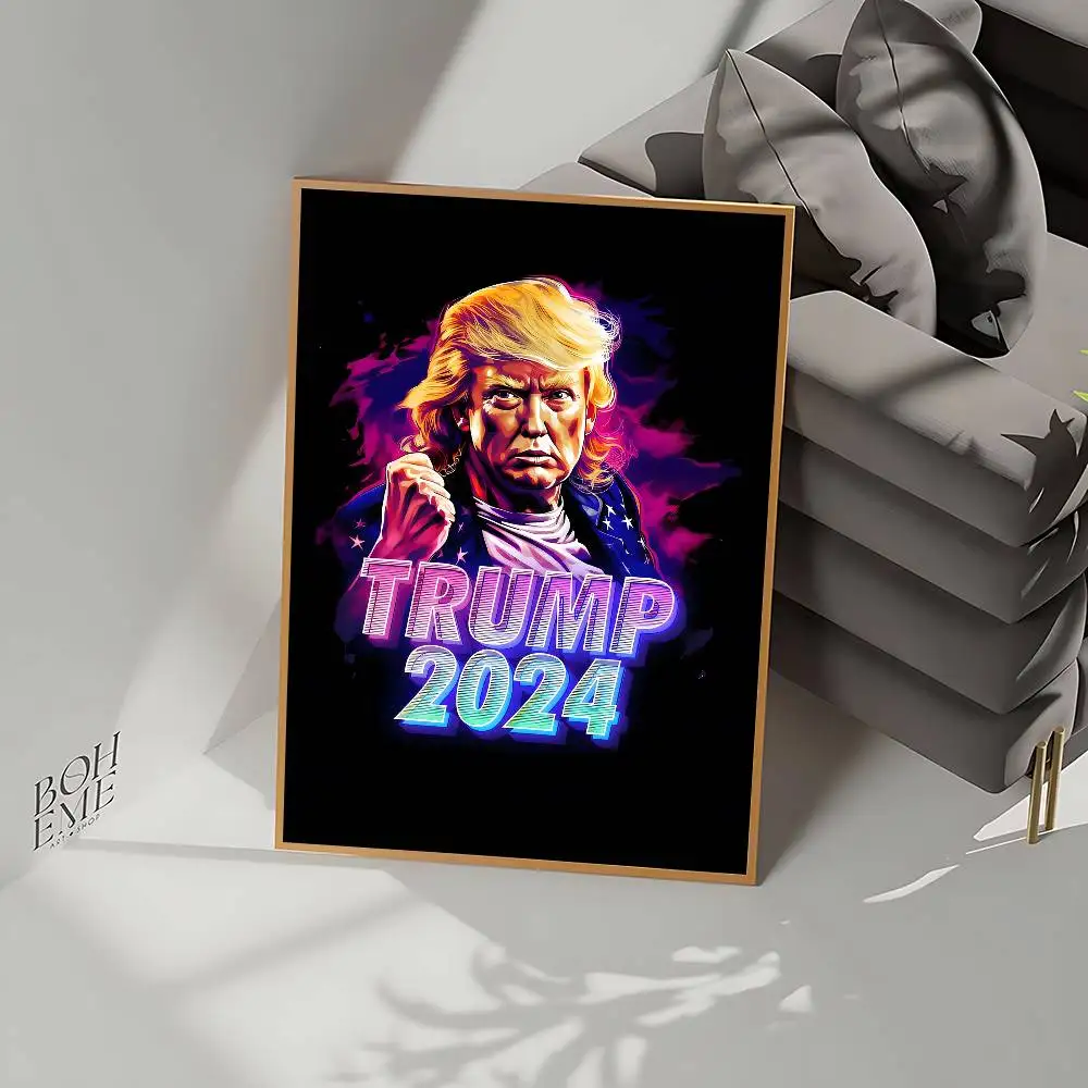 دونالدز-ترومبس-2024 ملصق لا مؤطر ملصق كرافت نادي بار ورقة خمر ملصق جدار الفن اللوحة غرفة نوم دراسة ملصقات