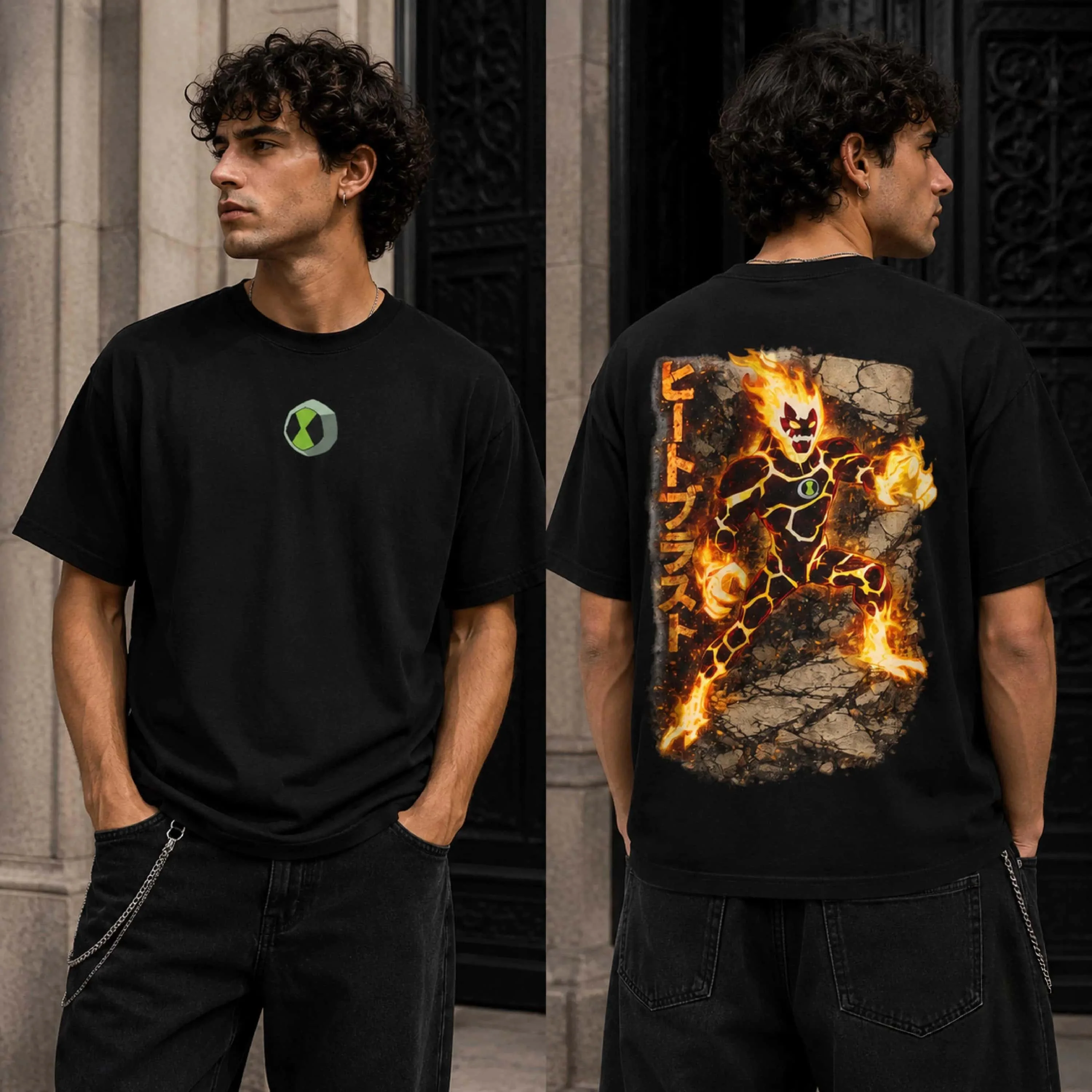 Ben 10 Heatblast Omnitrix Superpower Device Logo Graphic T-shirt 2026 Summer Men Women Cotton Oversized T-shirt Streetwear Y2K