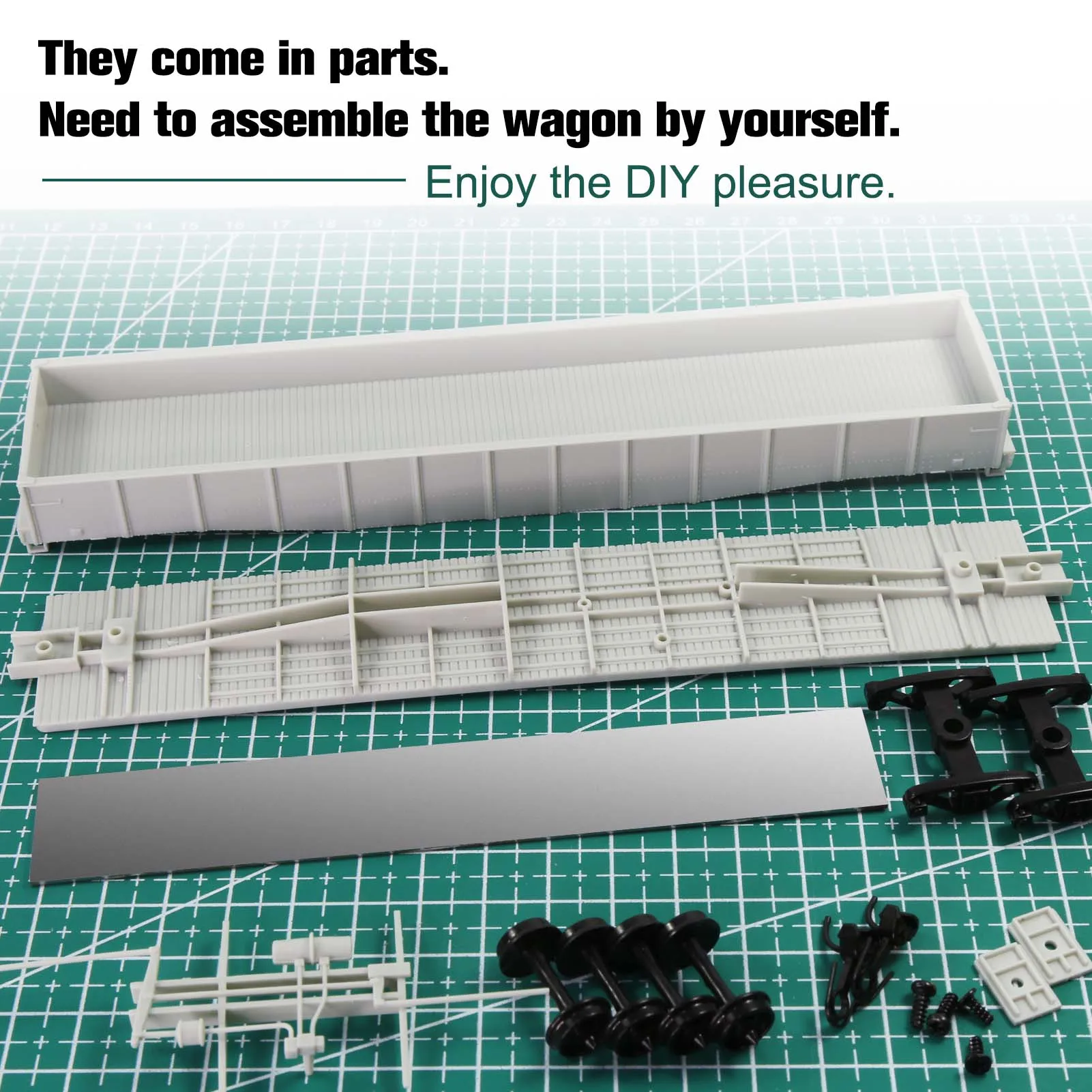 Evemodel One Unit HO Scale 1:87 Disassembled Blank Wagon Model Trains