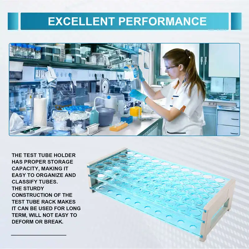 3PCS 18Mm 50-Well Opbergvak Laboratorium Buis Rekken Reageerbuis Rekken Centrifugebuis Rekken