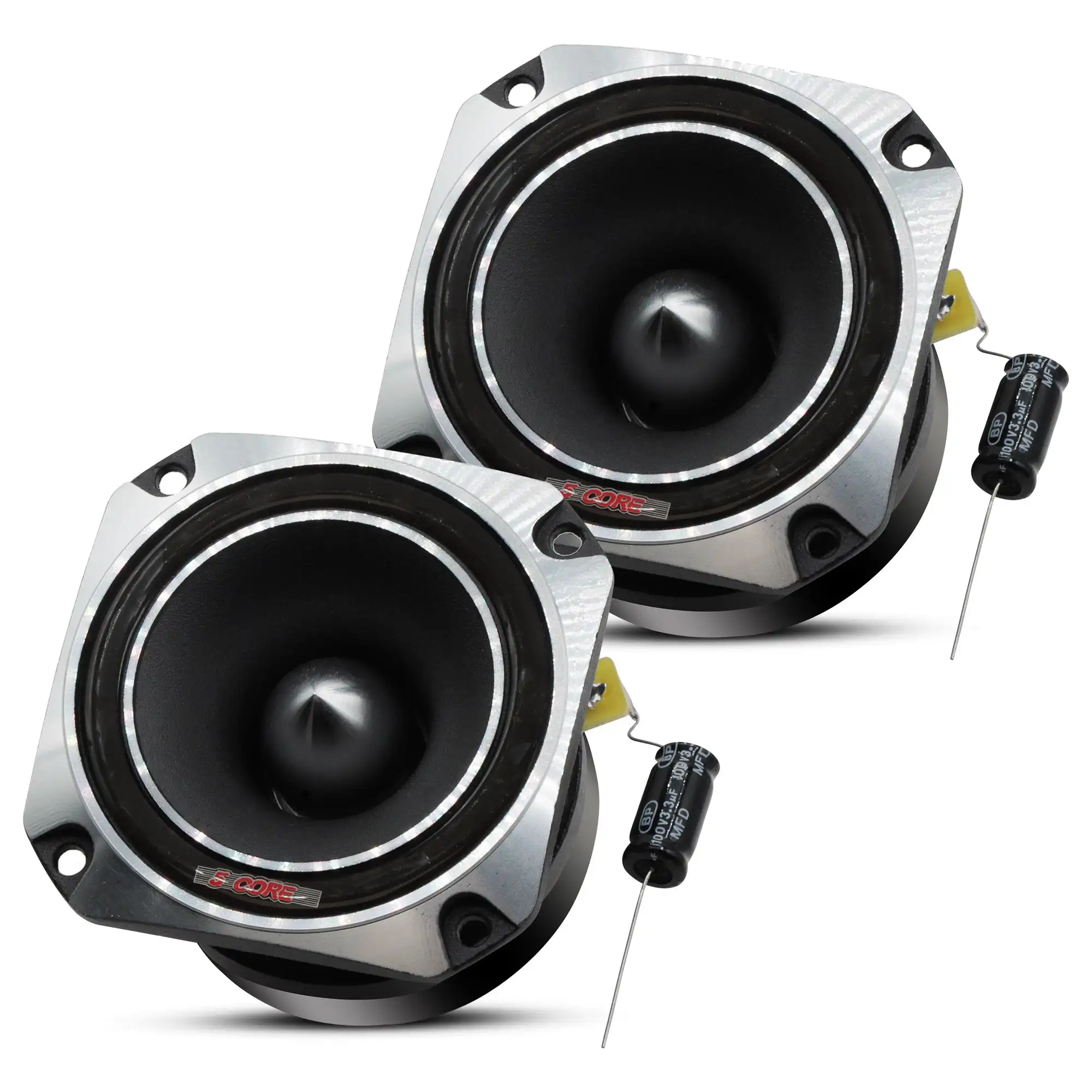 5 Core Tweeters Speakers Car Audio Pair 600W Peak 3.5 Inch Super Tweeter Bullet TW BLT 150 CH PAIR