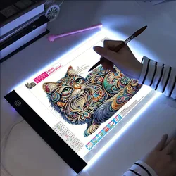 A4 Led Drawing Copy Board Kids Toy To Draw Tablet 3 Level Dimmable Sketching Painting Tablet Light Pad Diamond Painting