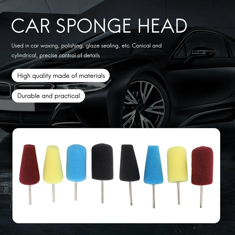 Buffing Polishing Wheel Car Polish Buffing Shank Polishing Sponge Cone Metal Foam Pad Car Maintenance Automobile Cleaning Tool