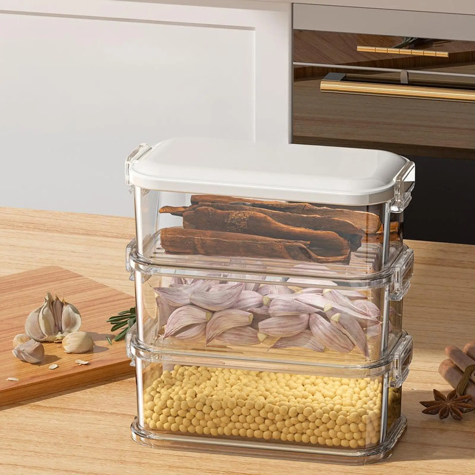 Fridge Organizer Bin Clear Serving Box for Household Living Room Dining Room