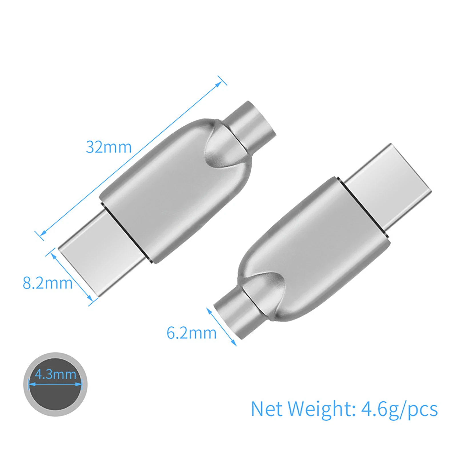 DAC Decoding Type C Plug For Phone ALC5686 Chip 32bit 384khz USB C Fast Charging Type C Connector Hifi Headphone Plug Connector