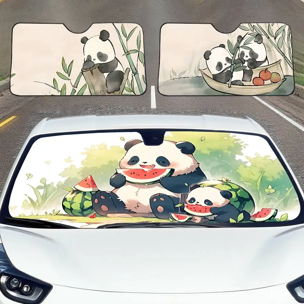 

Cute Panda Car SunShade Windshield Car Windscreen Cover Sun Shade Auto Visor Car Accessories