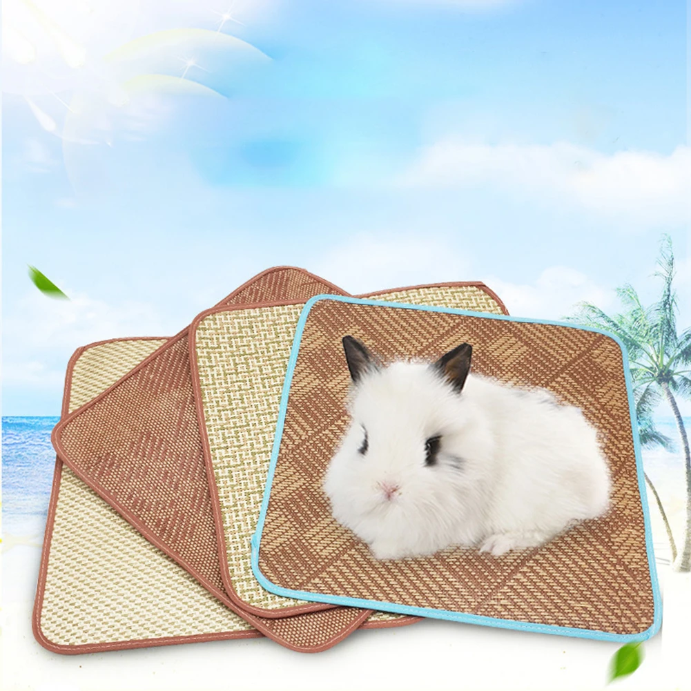 Pet Rattan Mat Multipurpose Cooling Pad Sleeping Mat Pet Summer Supplies For Rabbit Chinchilla Guinea Pig