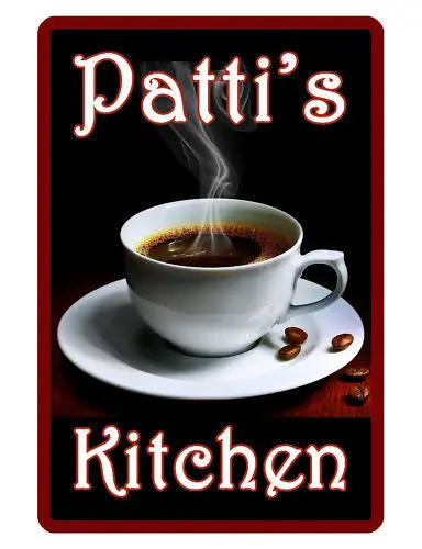 Personalized Kitchen Sign Printed with YOUR NAME Custom Coffee Bean Sign DD#199