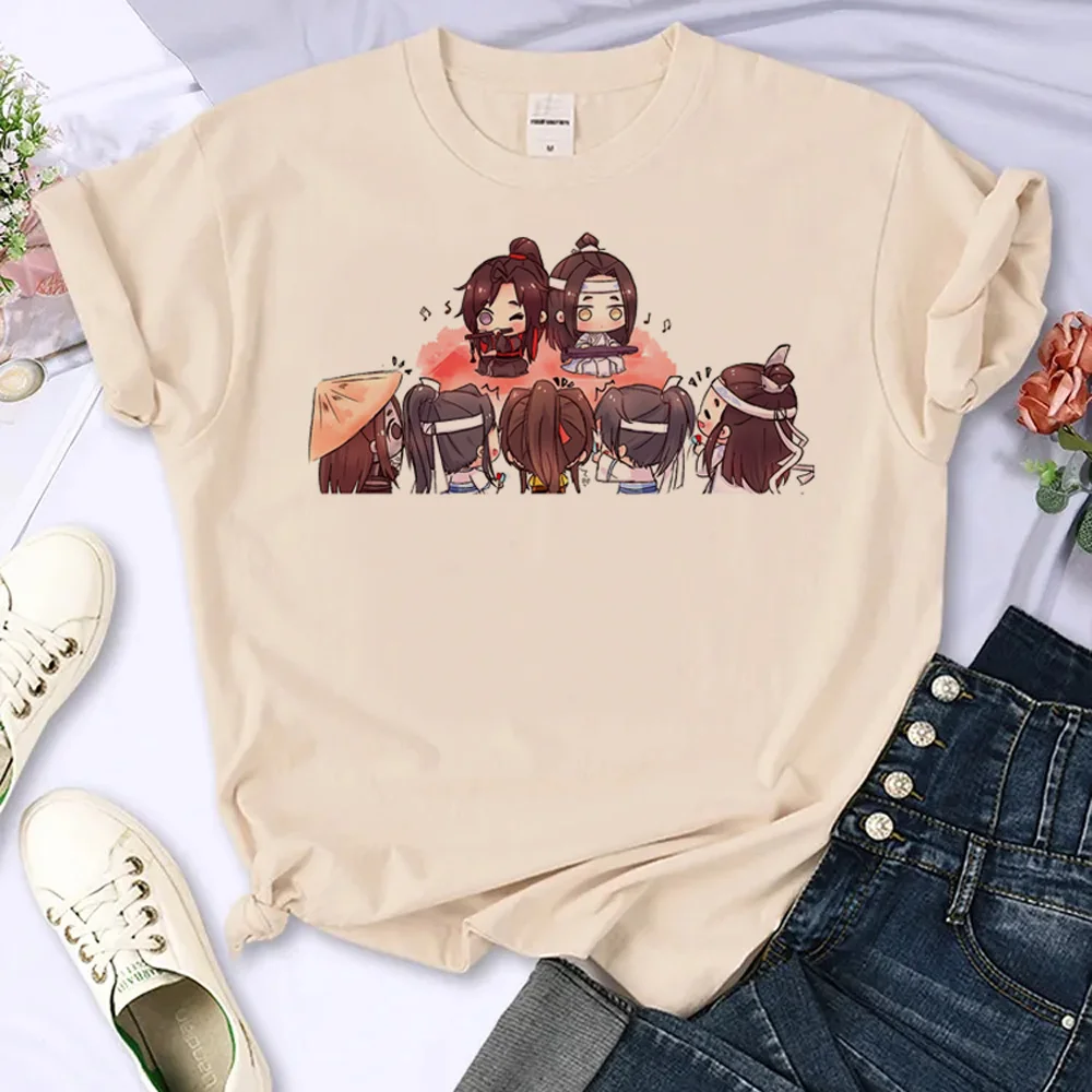 Camisetas de Mo Dao Zu Shi para mujer, top de manga japonesa, ropa de verano para mujer