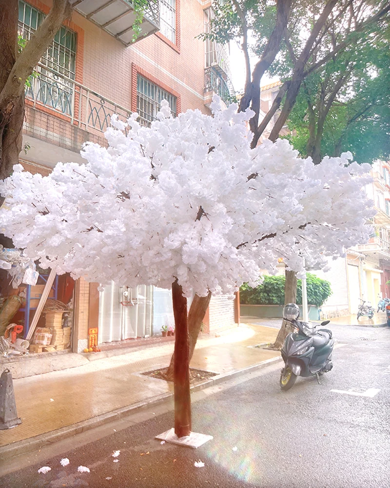 Large white artificial cherry blossom tree artificial tree shopping mall park hotel wedding decoration layout