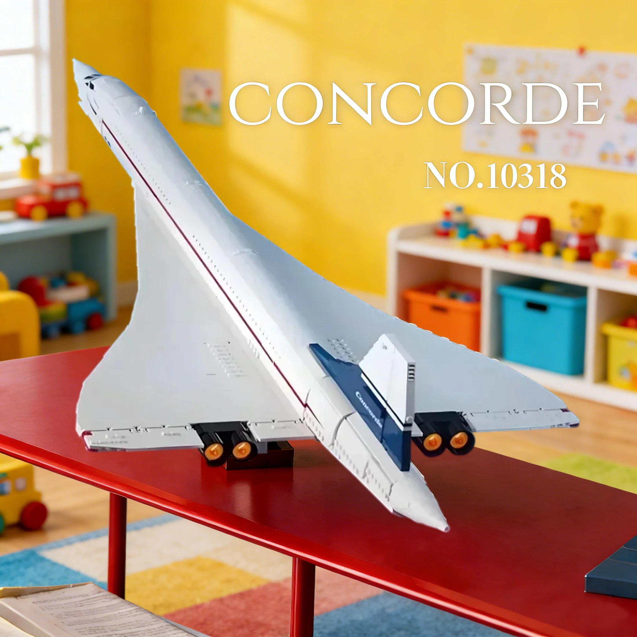 

Новый конструктор 2026 года: Сверхзвуковой самолет-истребитель Airbus Concorde, модель 10318, развивающая игрушка для детей, подарок на день рождения