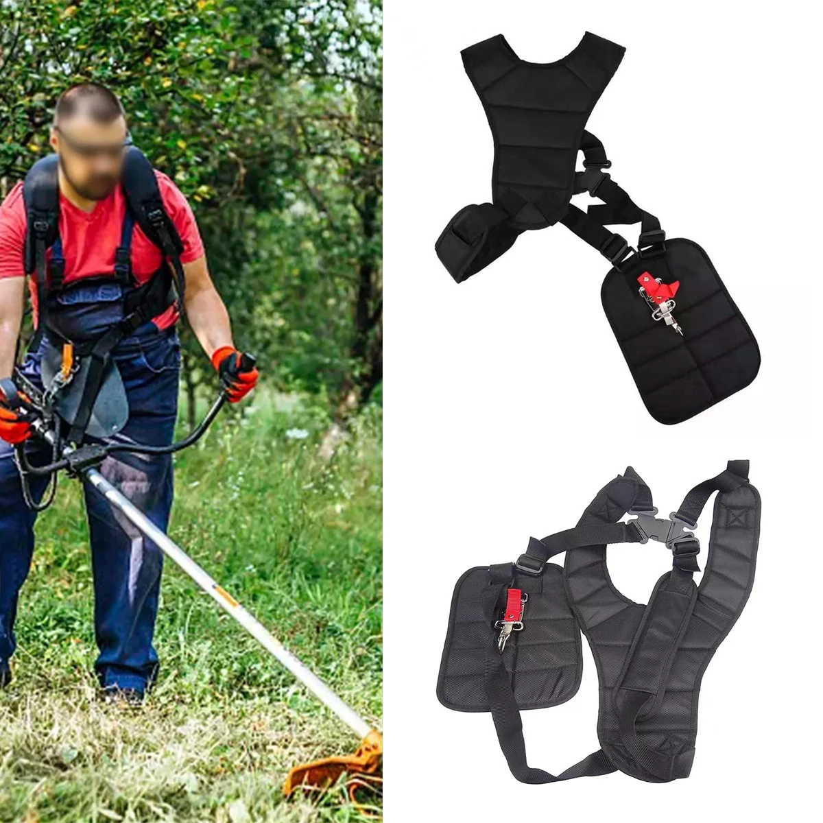 Universal Trimmer Double Shoulder Harness Garden Brush Cutter Strap Belt Comfortable Lawn Mower Power Pruner Harness Strap 1Pc