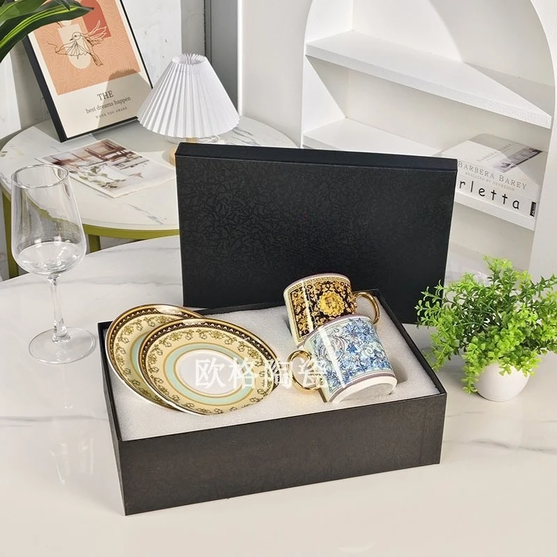 

Bone China Coffee Cups Luxury Ceramic Milk Cups Water Cups for Home Office Wholesale Gift Option