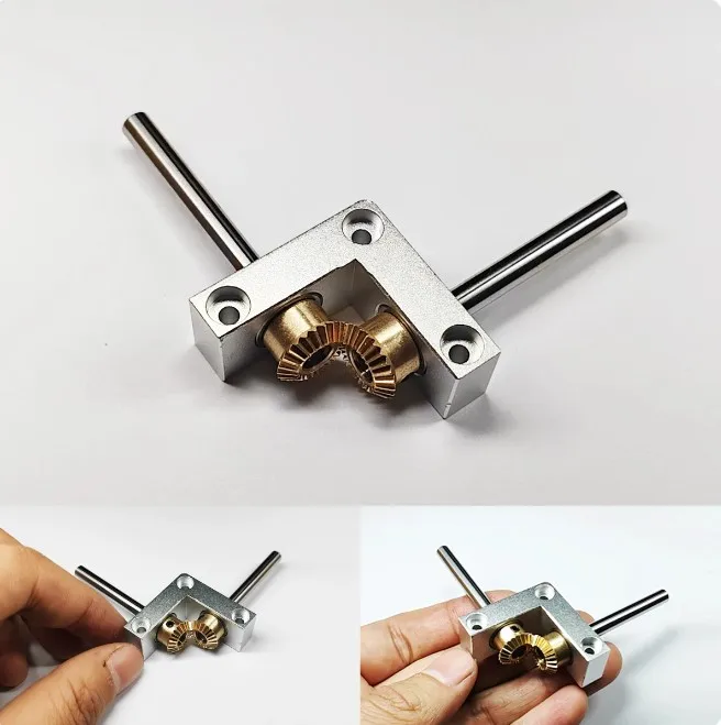 Mini 90° 1:1 Bevel Gearbox 4/5mm Shaft DIY Right Angle Drive Module