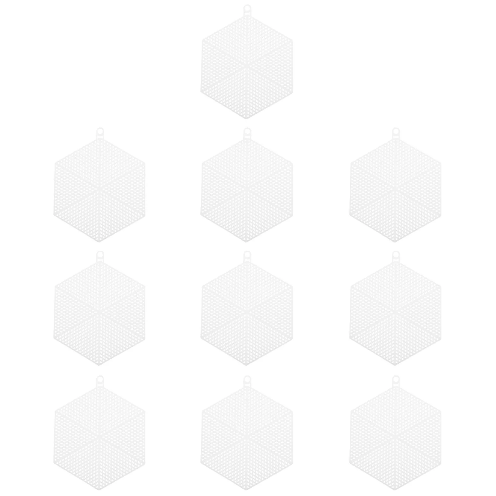 

18Pcs 3D Embroidery Mesh Plastic Sheets White DIY Craft Yarn Cross Stitch Grid Canvas for Knitting Crochet Handmade Projects