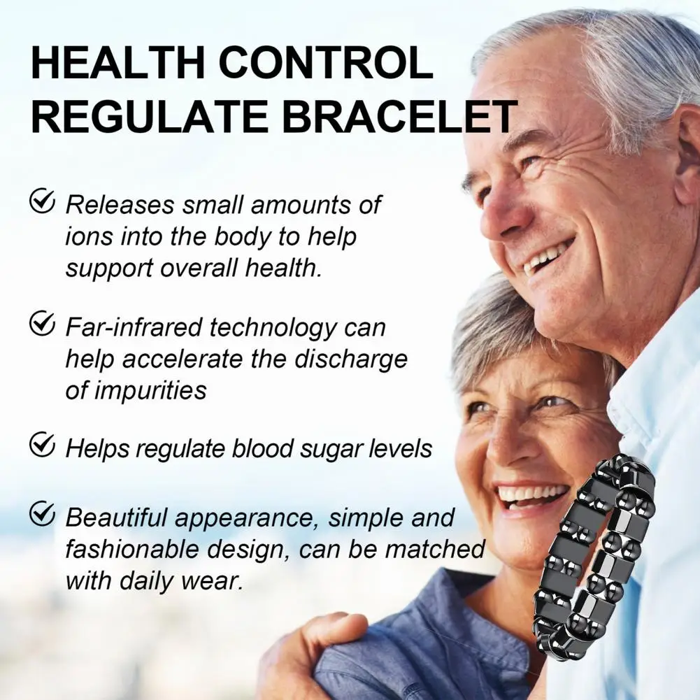 Medical Health Wristband Safe Blood Sugar Level Regulator Far Ray Medical Health Bracelet for Elderly People Magnet Blood Sugar