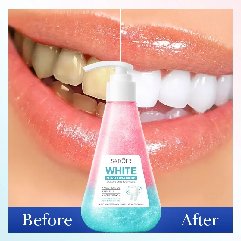 Heallor Niacinamide Dazzling White Whitening Toothpaste Brightening & Stain Removing Toothpaste Fresh Breath Teeth Whiten Toothp