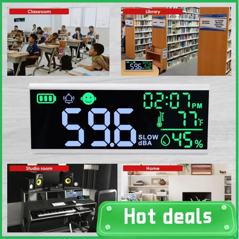 A74X-écran de charge Usb compteur de niveau sonore mural compteur de niveau sonore compteur de bruit numérique testeur de surveillance décibel