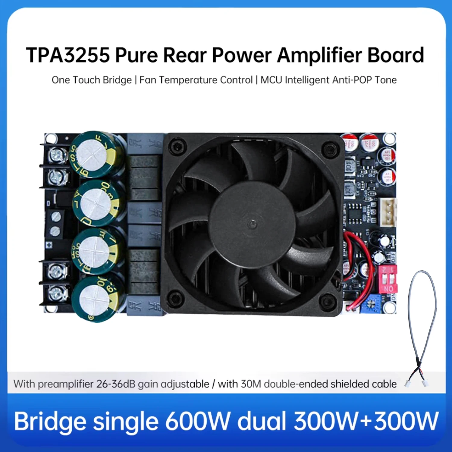 2*300W TPA3255 Stereo Digital Amplifier Board High Power BTL Mono 600W Audio Sound AMP Subwoofer Hifi for Speakers