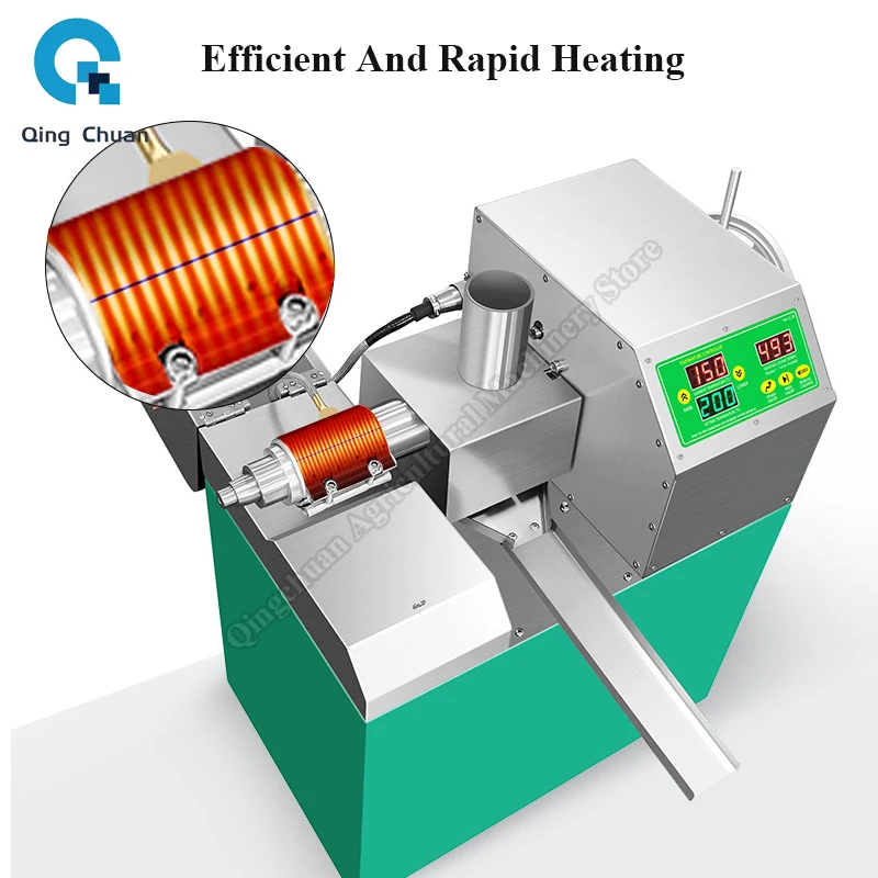 معدات معالجة بذور الزيت لضغط الزيت، ماكينة ضغط الزيت التجارية الصغيرة الذكية من الفولاذ المقاوم للصدأ