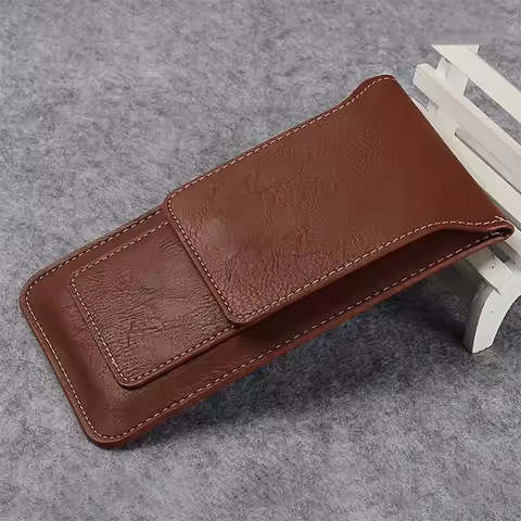 Leather Wallet Phone Bag Belt Clip Case For Samsung Galaxy S25 S24 Ultra S23 Plus S22 S21 FE A16 A15 A55 A54 Waist Holster Pouch
