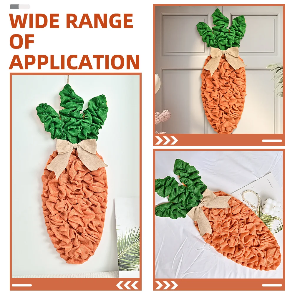 

Easter Carrot Wreath Decor Hanging Spring Wreath for Door Wall Home Interior Exterior Wedding Party Scene Ornament