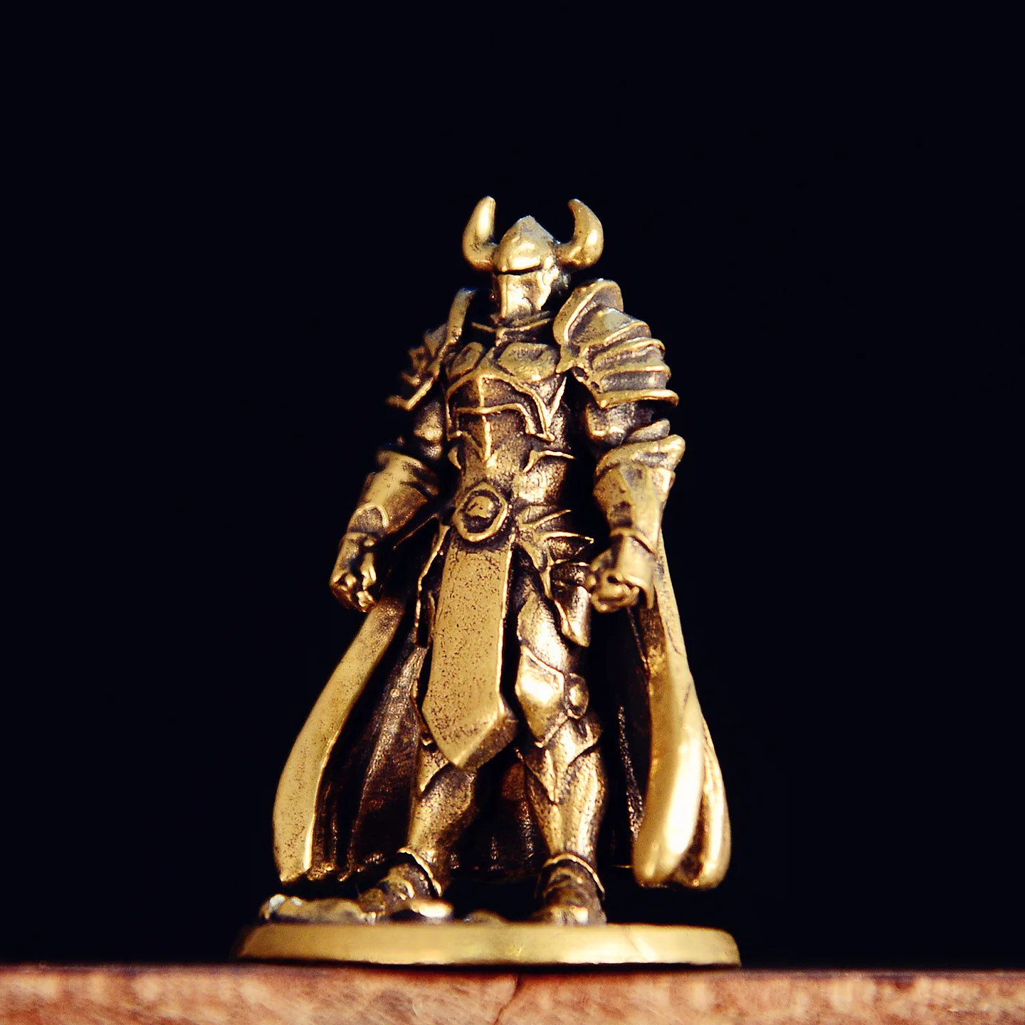 Vintage Brass Knight Mini Figurine Medieval Warrior Desk Decor Retro Armor Collectible Desktop Ornament Office Shelf Decoration - view 4
