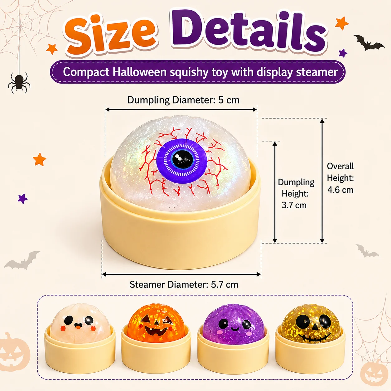 Halloween Dumpling Squishy – detail image 3