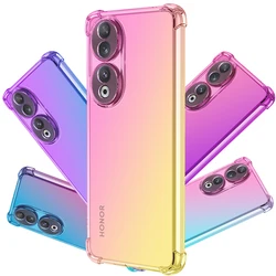 Shockproof For Honor 90 Gradient Transparent Honor 90 Lite Smart Soft TPU Back Cover 10X  Lite Case