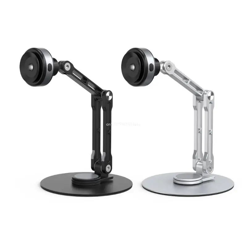 Tablet Phone Stand Holder with Strong Suction Cup Aluminum for Tablets Pads Smartphones 360°Swivel Height Adjustable Dropship