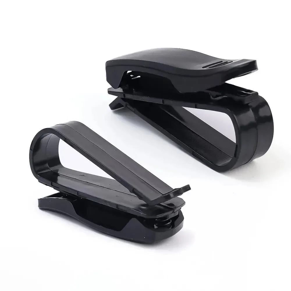 2PCS Universal Car Sun Visor Sunglasses Holder, Eyeglasses Clip Card Ticket Storage Organizer Auto Interior Accessories